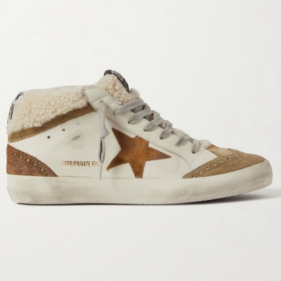 EUC Golden Goose Limited Edition (58 / 300) Mid-Star Leather & Shearling Sz 38 - Picture 1 of 16